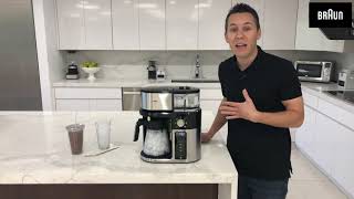 Braun MultiServe Coffee Machine  How To use the Over Ice Function [upl. by Yrreg803]