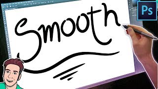 How to Create Smooth Lines in Photoshop  Brush Smoothing [upl. by Kironde]