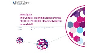 The General Planning Model and the PRECEDEPROCEED Planning Models in more detail [upl. by Nennerb481]