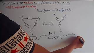 Ep 23 circuit  Theoreme de Kennelly  Transformation triangle etoile [upl. by Letram]