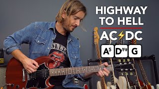 ACDC  HIGHWAY TO HELL Guitar Lesson Tutorial [upl. by Aymik]