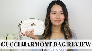 GUCCI MARMONT MINI BAG REVIEW  Comparison with Gucci Soho Disco bag  Mod shots  Isabelle Ahn [upl. by Audwen]