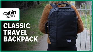 CabinZero Classic Travel Backpack Review 2 Weeks of Use [upl. by Eeralav]