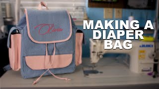 BAG MAKING  Making a diaper bag [upl. by Queen289]