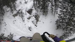 Biggest Ski Cliff Jump Brighton Ski Resort [upl. by Ardna]