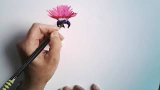 How to paint a Thistle in Watercolours  the quick method [upl. by Heger]