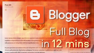 Blogger  Tutorial for Beginners in 12 MINUTES  FULL GUIDE [upl. by Irehs]