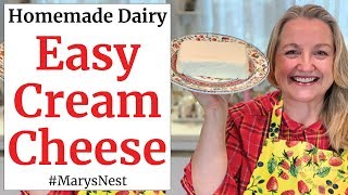 How to Make Cream Cheese  One Ingredient Homemade Cream Cheese Recipe [upl. by Amalie]