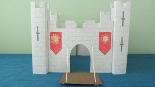 3D Paper Castle Project for Kids [upl. by Lezirg]