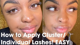 SUPER EASY IndividualCluster Lash Application Tutorial [upl. by Kind]