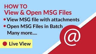 View MSG Files  How to View amp Open MSG Files without Outlook [upl. by Eneli75]