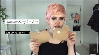 Silicone Intimate Backless Strapless Bra TRY ON REVIEW [upl. by Eiramrefinnej]