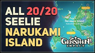 All 20 Narukami Island Seelie Locations Genshin Impact [upl. by Masao]