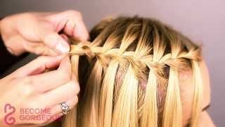 Waterfall Braid Tutorial  Become Gorgeous [upl. by Leibarg]