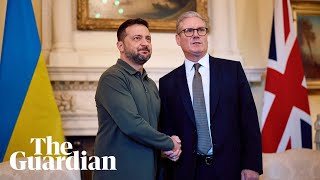 Keir Starmer welcomes Volodymyr Zelenskiy at Downing Street [upl. by Aiht]