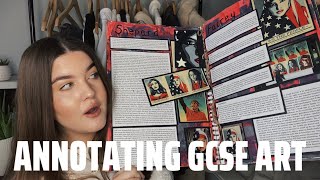 how to REALLY ANNOTATE GCSE art to get a GRADE 9 artist research  real tips and advice for you [upl. by Ymas]