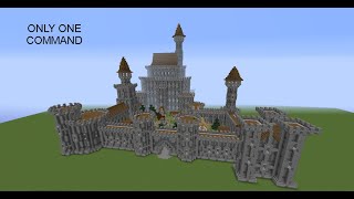 2023 Minecraft Castle tutorial how to make with only one command block [upl. by Botnick]