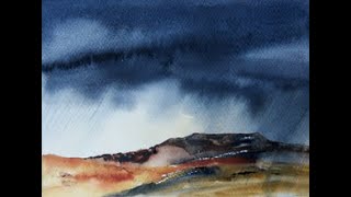 A stormy sky in watercolour  beginners [upl. by Piers]