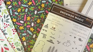 Unboxing Part 3  2022 July  December Mini Catalog  Stampin’ Up Snowman Magic DSP amp More [upl. by Driskill]