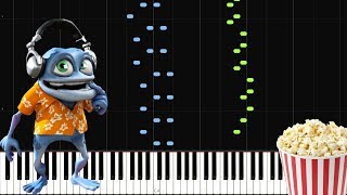 Popcorn  Crazy Frog Piano Tutorial Sheet MusicPiano CoverSynthesia [upl. by Alebasi]