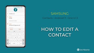 How to Edit a Contact  Samsung Contacts Android 11  One UI 3 [upl. by Normy]