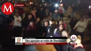 Segunda agresión en mitin de Claudia Sheinbaum también en Coyoacán [upl. by Yojenitsirk683]