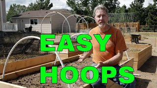 How to Make Hoops for Raised Beds 4 Ways [upl. by Chariot]