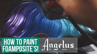 Custom Nike Foamposites  Angelus Pearlescent Paints  Custom Shoes [upl. by Ardnuas]