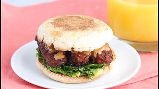 Vegan Breakfast Sandwich with Tempeh Bacon [upl. by Arvin]