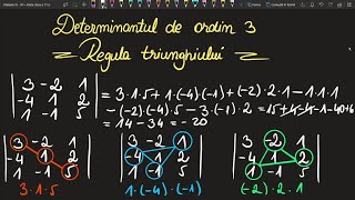 Regula triunghiului determinanti de ordin 3 exercitii rezolvate clasa a 11 aInvata Matematica Usor [upl. by Phipps]