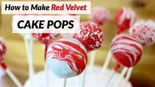 How to Make CAKE POPS  Homemade Red Velvet Cake Pops Tutorial and Recipe [upl. by Edin]