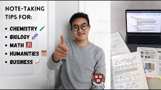 how to take notes DEPENDING ON THE SUBJECT study tips from a HARVARD student  PART 1 [upl. by Sabba]