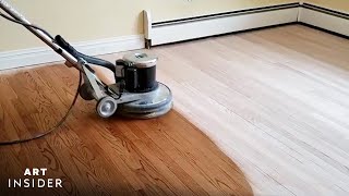 How Hardwood Floors Are Professionally Refinished [upl. by Okim]