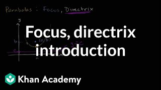 Focus and directrix introduction  Conic sections  Algebra II  Khan Academy [upl. by Eceryt]