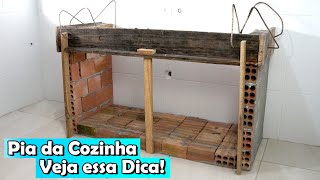 Como Fazer Pia da Cozinha de Alvenaria  Dicas do Fernando 1 [upl. by Erida379]