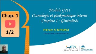 Cours de Cosmologie et Géodynamique Interne G211 Partie1Chapitre 11 [upl. by Reiche]