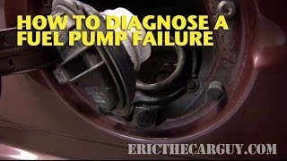 How To Diagnose A Fuel Pump Failure  EricTheCarGuy [upl. by Ahsinit]