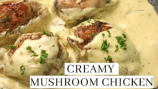 CREAMY MUSHROOM CHICKEN RECIPE  Pinoy Style Recipe [upl. by Valentia]