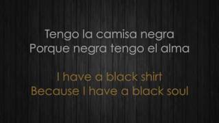 Juanes  La camisa negraThe Black Shirt Letra española e inglesaSpanish amp English Lyrics [upl. by Aliac]