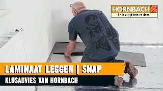 Laminaat leggen met HORNBACH Legsysteem Snap [upl. by Sharla630]