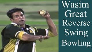 Wasim Akram Most Skillful Bowling With The Old Ball  Amazing Reverse Swing Bowling [upl. by Ainod]