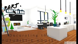 DECORATING THE FUTURISTIC HOUSE  Roblox Adopt Me  PART  3 [upl. by Tallulah]