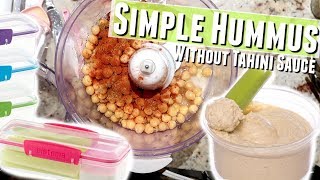 Easy Hummus Recipe No Tahini Homemade Hummus without Tahini Sauce with Canned Chickpeas [upl. by Lenox]