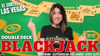 🔴 1 BLACKJACK  So Many Doubles Double Deck Blackjack at El Cortez Las Vegas paintit [upl. by Westphal250]