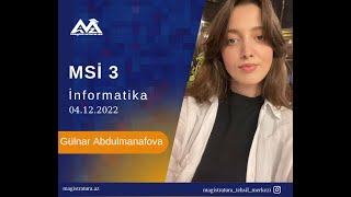 Magistraturaaz MSİ 3 İnformatika [upl. by Robaina675]