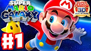 Super Mario Galaxy Walkthrough ᴴᴰ  Gusty Garden Galaxy All Power Stars [upl. by Gannes]