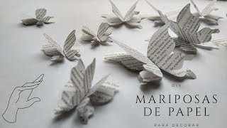 DIY Mariposas decorativas de papel [upl. by Guenzi]