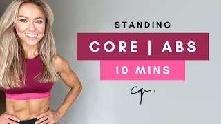 10 Min STANDING ABS WORKOUT at Home  Core Strength No Equipment [upl. by Ries]