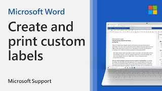 Create and print custom labels in Word  Microsoft [upl. by Nyloj]