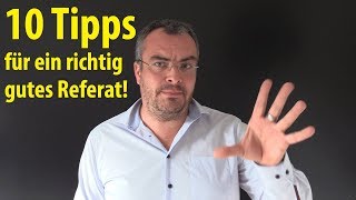 10 Tipps  für ein richtig gutes Referat  Lehrerschmidt [upl. by Clynes248]